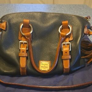 Dooney & Bourke Black and Brown Shoulder Bag